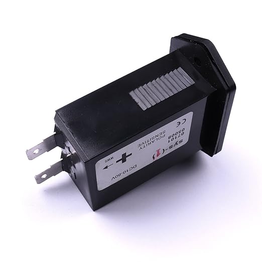 Atoplee 10v -80v Hour Meter Gauge Rectangular Boat Truck Tractor SYS-1 DC Diesel Outboard Engine Hour Meter