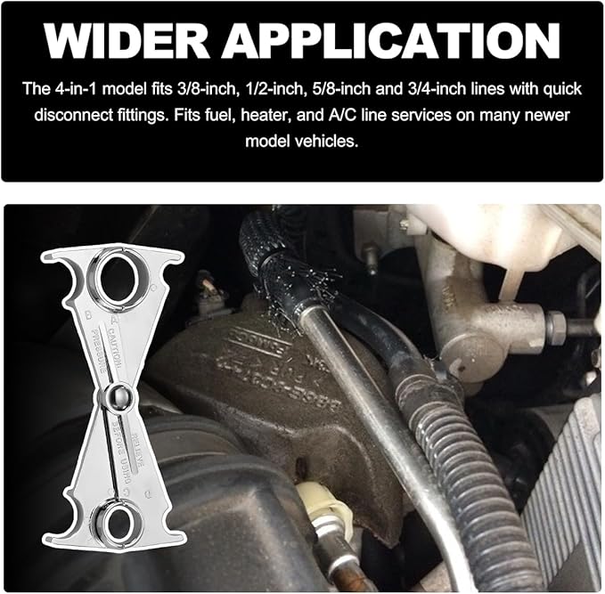 Fuel Line Disconnect Tool, 3/8 and 5/16 Inch Fuel Filter Removal Tool for Quick Disconnection, Multi-Purpose Scissor Fuel Line Wrench Fit Cars Truck SUV, Car Accessories