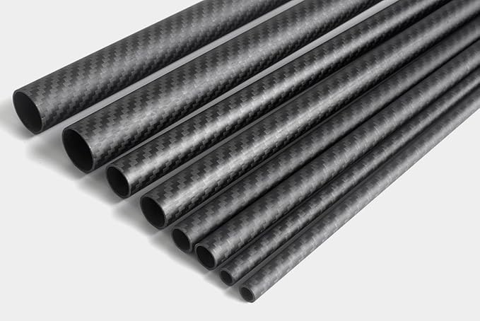 4pcs Carbon Fiber Tube 8mmx6mmx420mm,6/10/12/16/18/22/25/30mm Available, 3K roll Wrapped Twill Matte Finish.