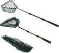 RESTCLOUD Fishing Landing Net with Telescoping Pole Handle, Fishing net Freshwater for Kids Men Women, Extend to 40-63 Inches