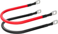 6 AWG Battery Cable 6AWG Gauge Battery Inverter Cables for Automotive Solar Marine Boat RV Car Motorcycle (6 AWG, 9in, 5/16")