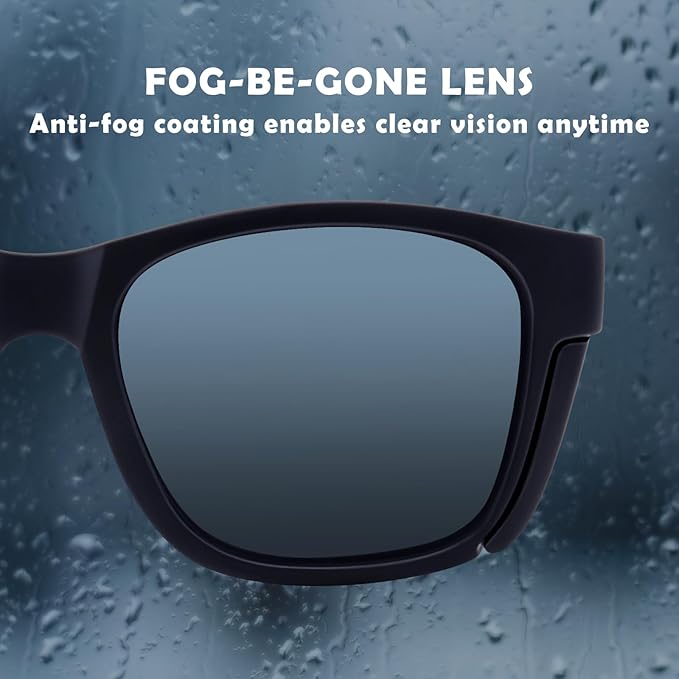 UKNOW Safety Glasses - Anti Fog Lenses - Eye Protection with Side Shields - ANSI Z87.1 Protective Eyewear - UV Protection