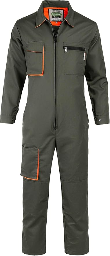 Men's Coveralls Mechanic Work Jumpsuit Multi Pockets Overalls Long Sleeve Workwear Coverall
