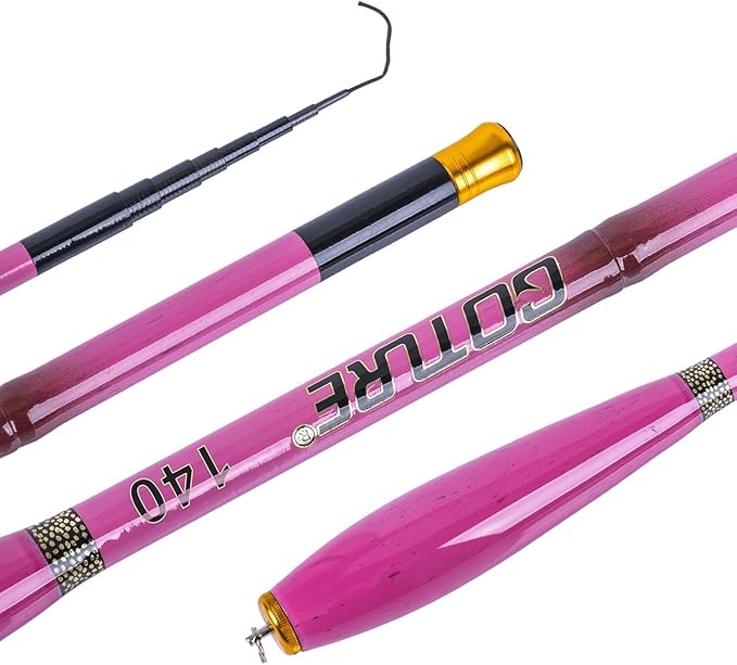 Goture Telescopic Mini Pocket Fishing Pole, Portable Fishing Hand Pole, Stream and Universal Fishing Rod, Ultralight High Strength Fishing Rods Fit for Beginners