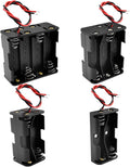 SDTC Tech 4-Pack 2/4/6/8 x AA Battery Holder with Wire Leads 3/6/9/12 Volt Battery Case Box Kit for Arduino Project Led Circuit Experiment