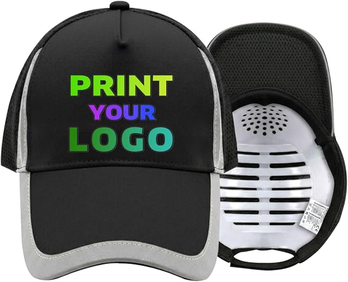 YOWESHOP Reflective Safety Baseball Cap Customize Logo with Removable PE Shell Hi-Vis Safety Work Hat