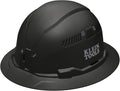 Klein Tools 60961 Hard Hat, Vented, Full Brim Style, Padded, Self-Wicking Odor-Resistant Sweatband, Black