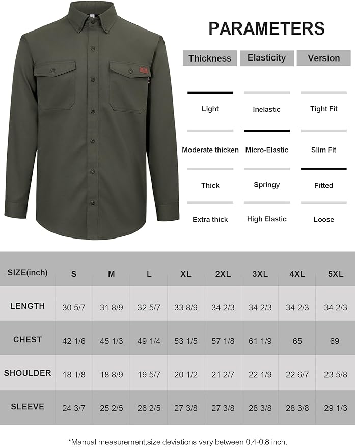 FR Shirt for Men 6oz Ripstop Lightweight Back Vented Mesh Breathable Flame Resistant CAT2 NFPA2112 Welding Shirts