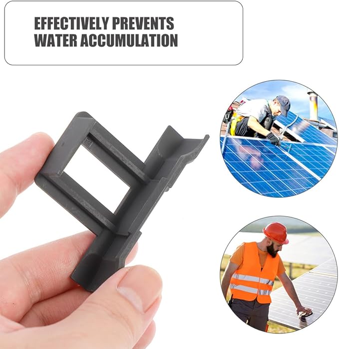 12pcs Solar Panel Water Drain Clips Guide Clamp Abs Material for Outdoor Module Maintenance