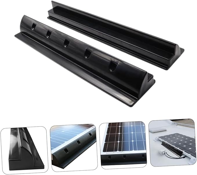 BESPORTBLE 2pcs Solar Panel Rack Brackets Abs Mounted Support for Roof Rv Boat Easy Installation High Insulation Performance