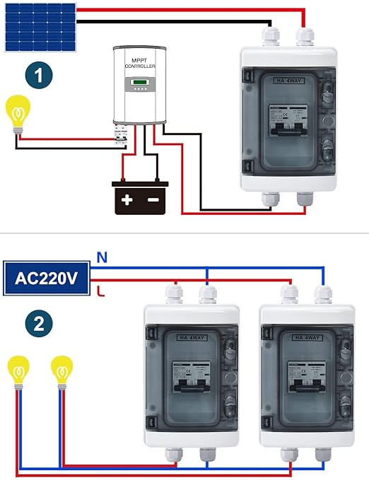 DIHOOL DC 100 Amp Breaker Outdoor Disconnect, Miniature Circuit Breaker for Solar Panel 400V
