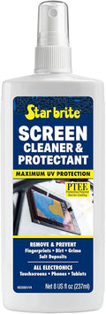 STAR BRITE Screen Cleaner & Protectant; Clean & Protect Phones, Tablets, Sunglasses, Helmet Visors, Touchscreens & More. Shed Fingerprints, Grime, Salt Water & Increase Rain Visibility (088308)