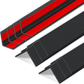 Sasylvia 10 Pcs 2-3/8 x 48 Inch Wall Corner Protector Guards with Self Adhesive, Black Vinyl Corner Trim Molding Plastic for Wall Furniture Door Tables Cabinet Edge, Avoid Scratching, Easy Install