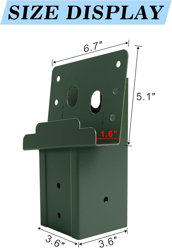 4 Pcs Outdoor 4x4 Compound Angle Brackets,Deer Stand Brackets for Deer Stand, Hunting Blinds and Tree Houses