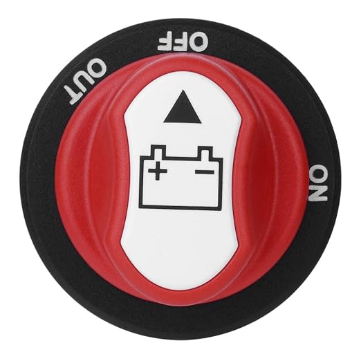 Jtron Battery Disconnect Switch Max.32V DC 100A Cont 150A INT Battery Switches for Boatsh for Car Off-Road Vehicle Truck Boat RV Marine(ON-OFF-OUT/100A)