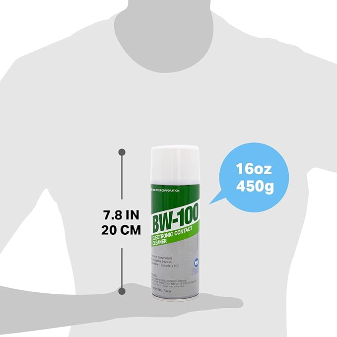 Non-Flammable Electronic Contact Cleaner Aerosol Spray- Safely Cleans Joycons, Computers, PCB, and More - Removes dust, dirt and contaminants on contacts - Quick Dry| 16oz/450g