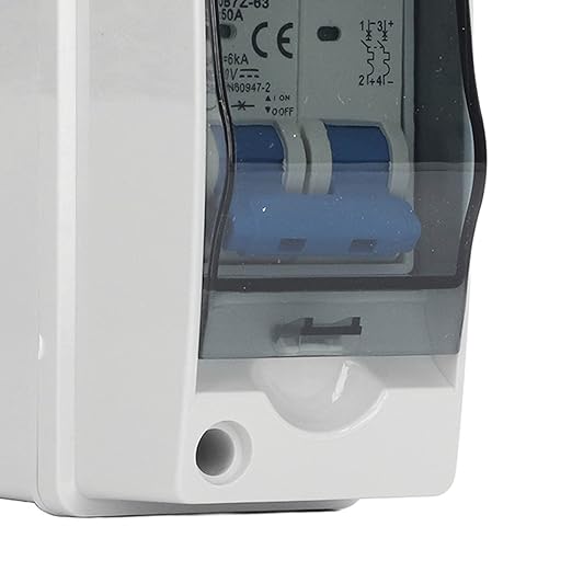 DC1000V 50A Disconnect Switch Solar Photovoltaic DC Distribution Box IP65 PV Miniature Circuit Breaker for Solar Panel Inverter Home RV Car