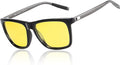DUCO Polarized Night Vision Glasses for Men and Women Yellow Safety Driving Glasses with UV Protection and Anti Glare