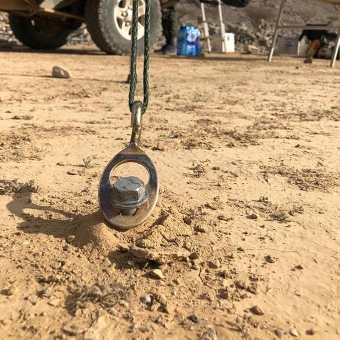 GROUNDGRABBA Screw in Tent Stake for Sand and Loose Ground | Premium Drill Driven Ground Anchor Earth Screws| x6 GroundGrabba Pro II