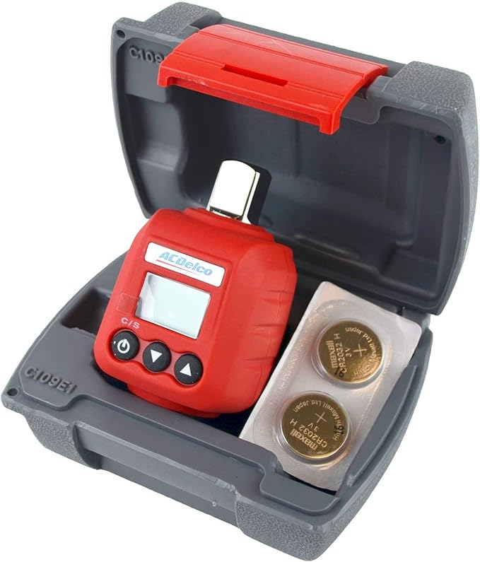 ACDelco 3/8” & 1/2" Heavy Duty Digital Torque Adapters with Buzzer and LED Flash Notification – ISO 6789 Standards with Certificate of Calibration (3/8” (5.9 to 59 ft-lbs.))