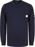 BOCOMAL FR Shirts Lightweight Classic Crew Long Sleeve Fire Resistant Shirt CAT2