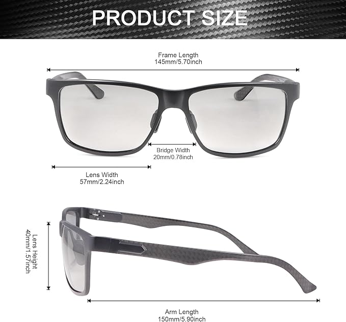 YIMI Polarized Photochromic Driving z87 Sunglasses For Men Women Day and Night safety glasses