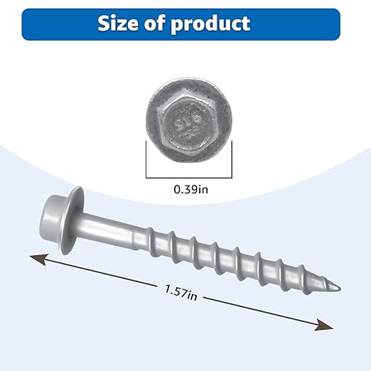 SD9112R100 SD Connector Screws #9 x 1-1/2" 1/4" Hex Head Strong-Drive Joist Hanger Screws 0.370" Dia Deck Screw Replacement for 10D Nails with Includes Tool sockets 100-Qty