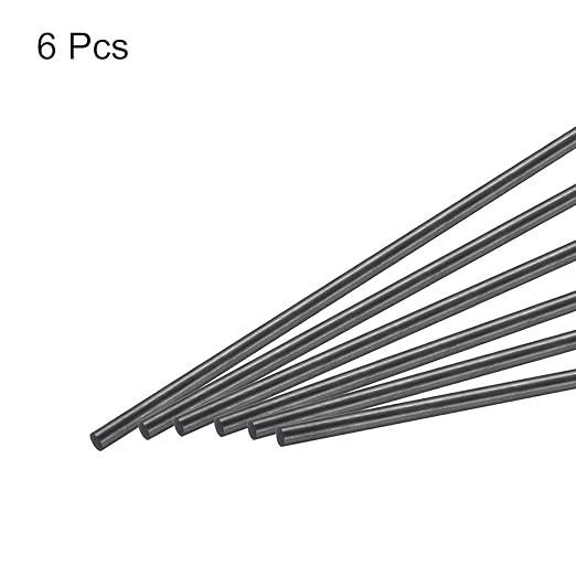MECCANIXITY Carbon Fiber Rod, 4mm x 150mm Carbon Rod Bar for RC Airplane DIY Craft Kite Wing Tube Quadcopter Arm Repair Pack of 6