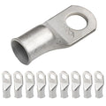 SELTERM 10pcs 3/0 AWG-1/2" Stud Tinned Copper Wire Lugs, Heavy Duty Cable Ends, 000 Gauge Ring Terminals, UL Battery Lugs Marine Grade Copper Eyelets Electrical Terminal Connectors