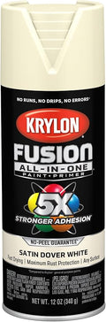 Krylon Fusion All-In-One Adhesive Spray Paint for Indoor/Outdoor Use, 12 oz, Dover White