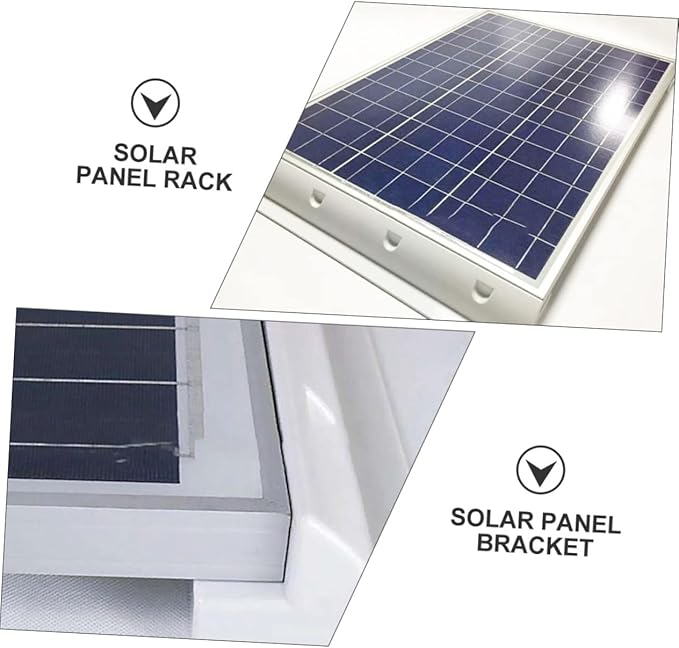 2pcs Abs Solar Panel Support Brackets for Rv Roof and Boat and Lightweight Solar Panel Mounting Rack High Uv Resistance for Secure Installation