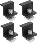 BESPORTBLE 4pcs Solar Panel Mounting Brackets Black Solar End Clamp Panel Clamp Ground Mount Bracket Aluminum Tilt Mount for Installation