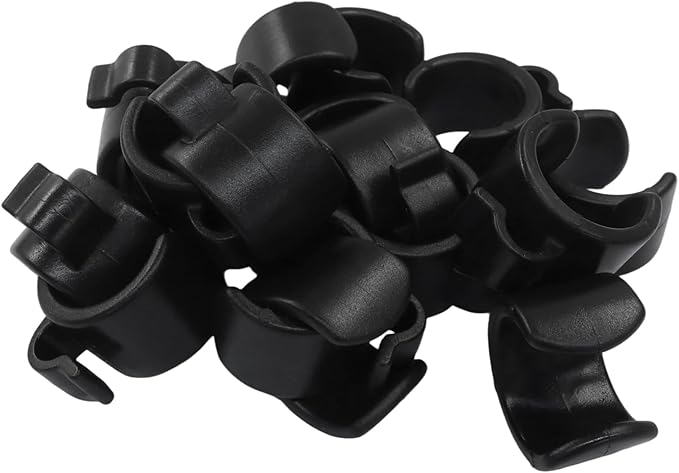 20pcs Microphone Stand Cable Clips, Cable Clamp Boom Pole Wire Clips Cord Clips, Securing Clip Mic Clip for Musicians/Audio Professionals(25mm)