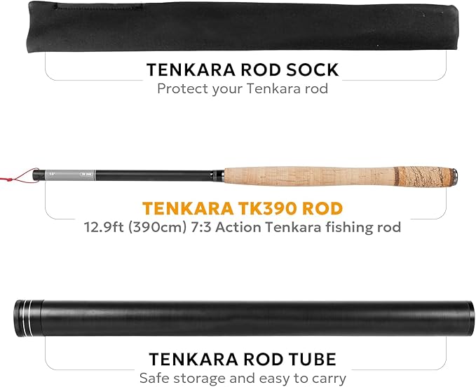Tenkara Rod,Telescopic Fly Fishing Rod 30T Carbon Fiber with Rod Carrying Case