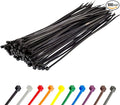 GTSE 12 Inch Black Zip Ties, 100 Pack, 50lb Strength, UV Resistant Long Nylon Cable Ties, Self-Locking 12" Tie Wraps