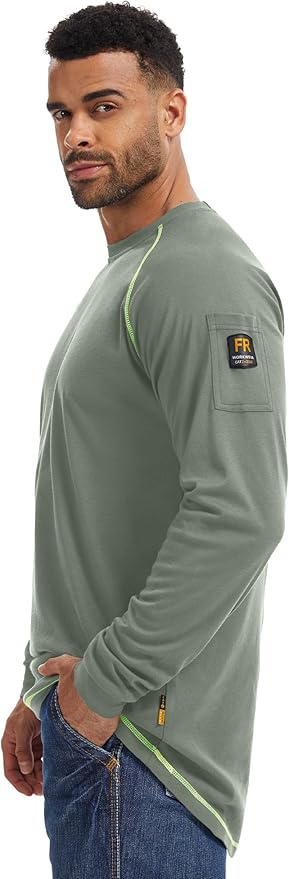 WORKWEYA FR Shirts for Men 5.5OZ Light Weight Welding Flame Resistant Shirts NFPA2112 CAT2