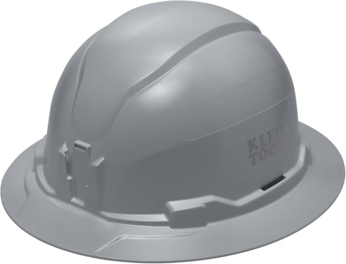 Klein Tools Hard Hat, Non-Vented Full Brim Style, Padded, Self-Wicking Odor-Resistant Sweatband, Tested up to 20kV