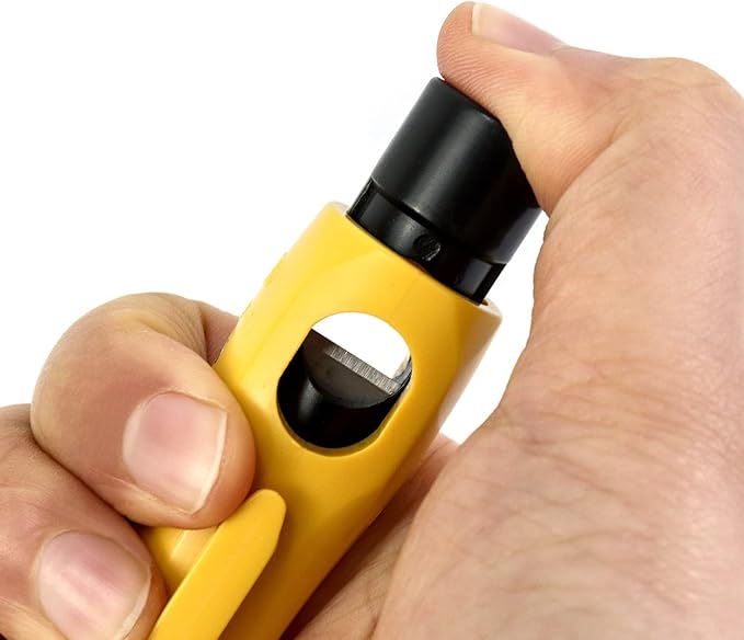 QWORK Double Ended Coax Stripper, 2 Pack Coxaial Cable Stripper Wire Cutter Coax Stripping Tool for RG7/11 and RG59/6/6Q