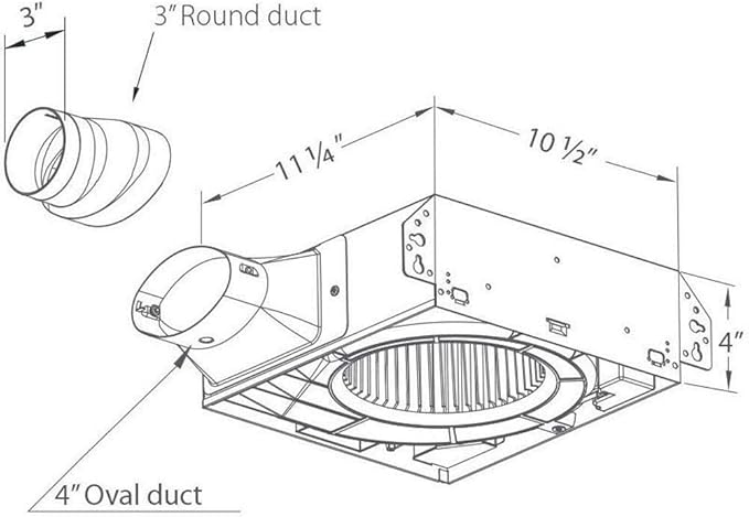 Delta BreezSlim SLM70H 13.1W Exhaust Bath Fan with Humidity Sensor