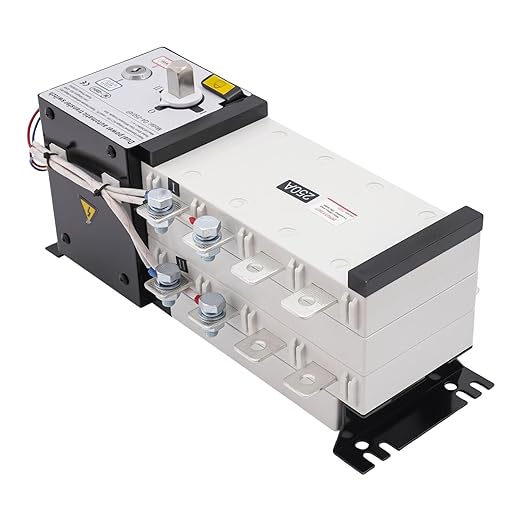 63A 110V Dual Power Automatic Transfer Switch Manual Transfer Switch 50/60Hz Din Rail Mounted Mini ATS 2/3/4P 63/32A for Hone Generator and Backup Power RV (4P 250A)