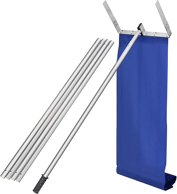 Premium 20 Feet Aluminum Snow Rake with Anti-Skid Handle & Snow Slide - Efficiently Remove Snow, Leaves, and Debris