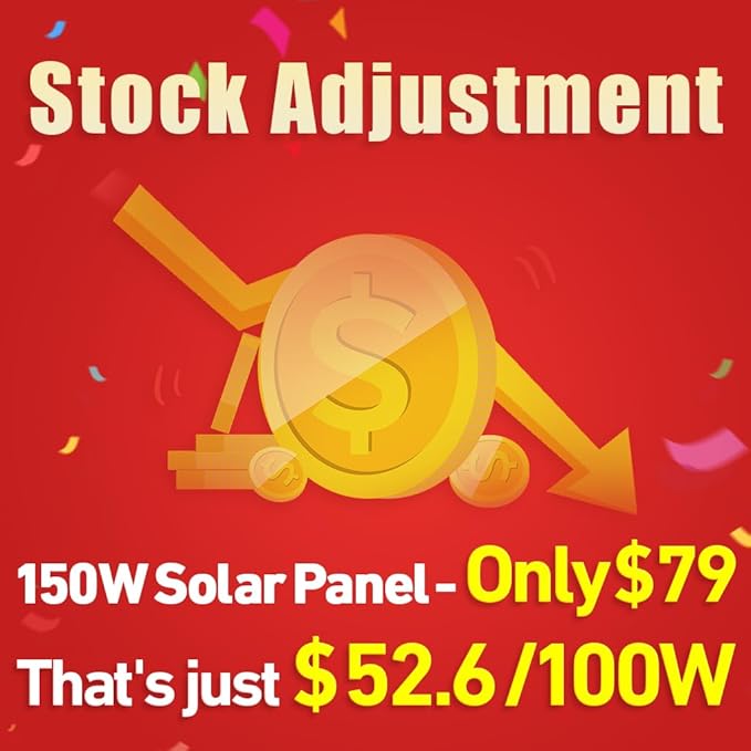 DOKIO 150W Portable Foldable Solar Panel Kit, Compact 21x20in Design 7.3lb with Standalone Controller and USB, Monocrystalline Charger for 12V Batteries, Power Stations, RV Camping Emergency Use
