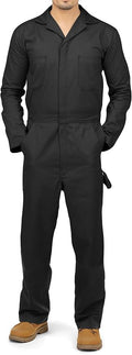 NY Threads Men’s Twill Coverall Relaxed Fit Long Sleeve Utility Work Wear