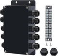 Project BoxI P67 Outdoor Waterproof Box Electronic Junction Box with 15A 600V 12P Barrier Terminal 5IN/5Out Electrical Boxes 6.2x3.5x2.4 inch