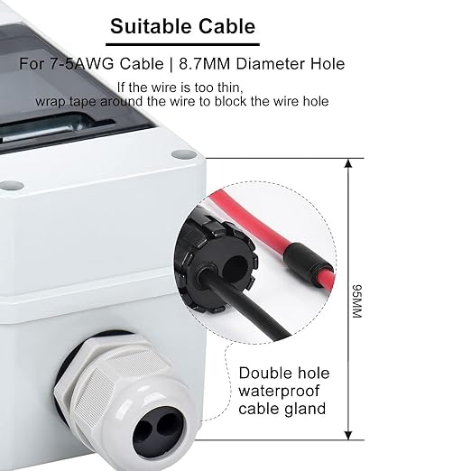 2P 80A DC Circuit Breaker Disconnect Switch DC1000V DIN Rail Mount Miniature for Photovoltaic Solar Panel PV System Grid Box Isolator