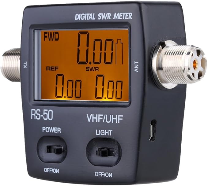 Youmei RS-50 Digital SWR/Watt Meter VHF/UHF 125-525MHz 120W for Two-Way Radio