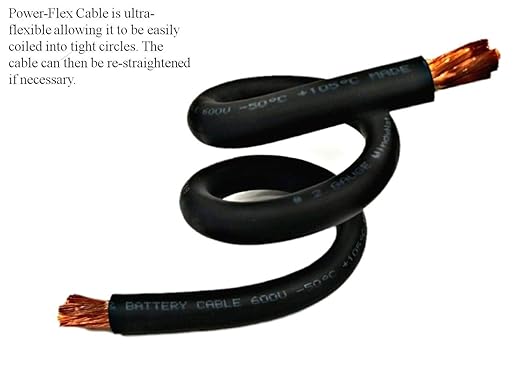 WNI 8 Gauge 100 Feet Black 8 AWG Ultra Flexible Welding Battery Copper Cable Wire - Made In The USA - Car, Inverter, RV, Solar