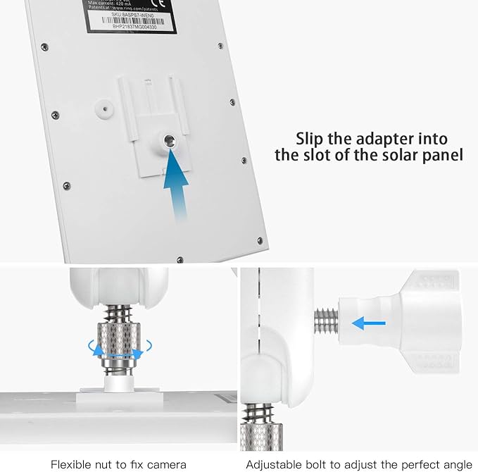 HOLACA Vinyl Siding Hooks Mount for Ring Solar Panel,Universal Solar Panel Siding Mount for Ring, Arlo, Eufy, Wyze, Reolink Solar Panels and More,Weatherproof Aluminum Alloy Material (White)