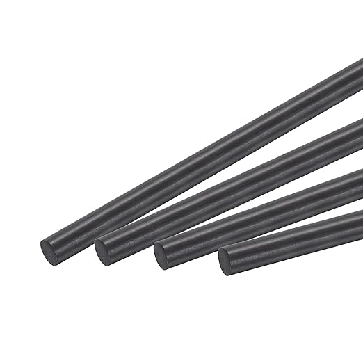 MECCANIXITY Carbon Fiber Rod, 7mm x 100mm Carbon Rod Bar for RC Plane DIY Craft Kite Wing Tube Quadcopter Arm Repair Pack of 4