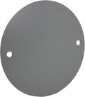 Sealproof Round Metallic Blank Weatherproof Outlet Cover, UL Listed, Gray